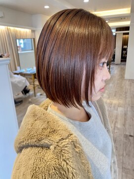 トゥルーブ バイ ファースト 富沢店(trove by first) ボブ/ピンクブラウン