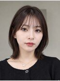 顔まわりレイヤー結べるくびれボブ