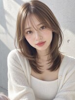 ノア 三宮店(NOA)&nbsp;【NOA】ミディアムレイヤー×顔まわりレイヤーシースルーバング