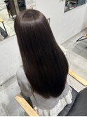 ミディアムハッシュカットグレージュデザインカラー［用賀］