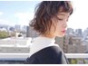 【外国人風×やわらか質感】　ダメージ軽減アクアパーマ+カット＋Tr　　