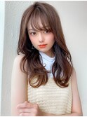 アフロート矢田菜津紀　20代30代ロングレイヤーカット流し前髪