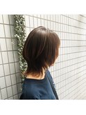 ソフトウルフレイヤーカット_ココアブラウン