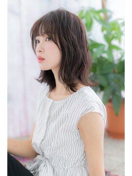 ヘアアンドビューティー ミック(Hair & Beauty miq) 外ハネ大人ボブディでラブミディアムウルフb