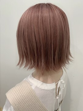 ジーナ 札幌(Zina) 【Zina SAPPORO】ピンクベージュ×外ハネボブ