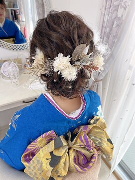 アチーブ エムプラス 茶屋町店(Achieve m +) 着物にも合うルーズなアップ（大阪梅田茶屋町ヘアセット専門店）