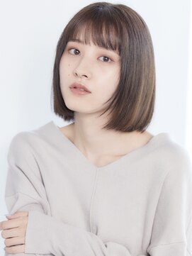 フォンズ(FONS) 大人可愛いナチュラルストレートボブ20代30代40代（面長解消）