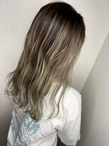 フロート 小阪店(float)&nbsp;シアーべージュ_マロンベージュ Aラインボブ かきあげ