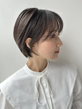 エレン 池袋(ElEn.) 【エレン池袋】小顔カット×大人気ショートボブ　薄め前髪