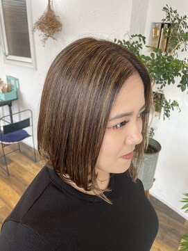 ソンリエ 青竹店(SONRiE) ボブハイライトカラー