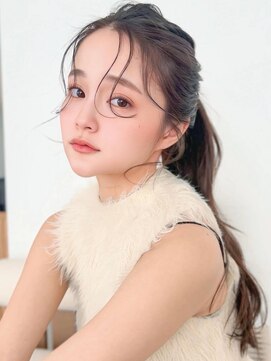 アグ ヘアー リップ 札幌駅前店(Agu hair lip) 《Agu hair》こなれ前髪褒められポニテ×numberA.ヘアバター
