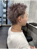 スパイキーショート/マレットヘアー/ブリーチカラー/渋谷メンズ