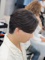 オーバルバイアピッシュ(OVARL by apish) フェザーパーマ毛流れリバースセンターパートニュアンスパーマ