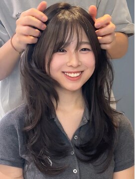 ジアン テラス(GIEN TERRASSE) 韓国レイヤーカット韓国ヘア大阪レイヤーカット/岸本