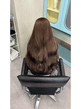 ノー バイ イオエ 西梅田(no. by ioe) ブリーチなしカラー/髪質改善/ミルクティーベージュ/小顔へア