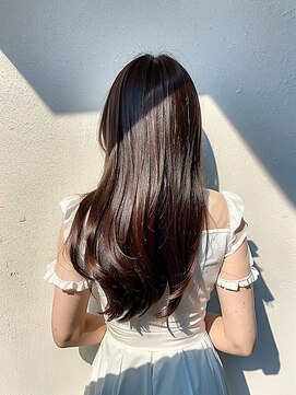 マニッシュ(Mannish) チョコレートブラウンの韓国フェザーレイヤーロング/那須塩原