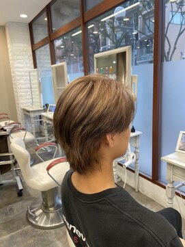 アース 福岡天神赤坂店(HAIR & MAKE EARTH) メンズ/ウルフ/ブリーチカラー/20代/メンズカット