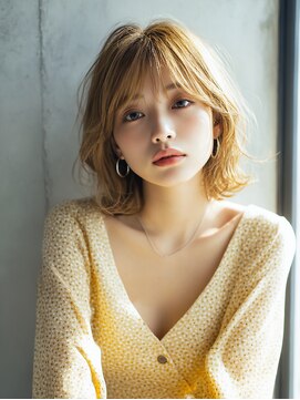 前髪顔まわりカット/外ハネボブ/丸みボブ/ショートボブ