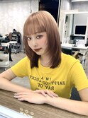 レイヤーカット×ルーツカラー