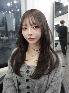 ラベル 渋谷(LAVEL) レイヤーカット×透明感グレージュ