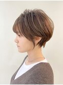 透明感◎夏カラー×丸みショート/ブリーチなし大人可愛い