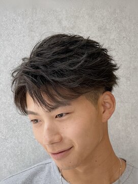 ビカムメンズヘアー 栄店(become men's hair) フェザーパーマセンターパート名古屋栄