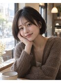 ショートボブ髪型20代30代40代50代前髪あり前髪なし面長丸顔越谷
