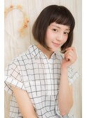 オン眉 顎下前下がりフレンチボブ