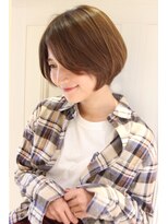 レウナ 外苑前(Reuna)&nbsp;大人可愛く丸みが可愛いニュアンスショートボブ