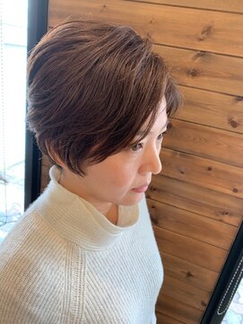 ヘアースペースシャルム (HAIR SPACE Charme) 透明感グレイカラー♪ 2ブロック 大人 ショート!!
