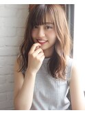 道村/でタルパーマ/ブランジュカラー/斜めバング/イルミナ