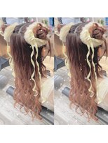 ヘアセット アリエス 新宿駅前店(aries)&nbsp;ハーフツインおだんご