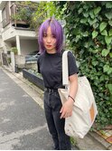 ラベンダーパープルウルフボブ