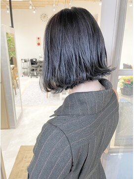 トマト(TOMTO) 【YUYA】切りっぱなしボブ_ワンカールボブ_大人ボブ_オリーブ