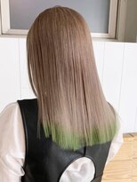 アルバム 池袋(ALBUM) 裾カラーグリーン_ホワイトグレージュネビージュ_ba365282