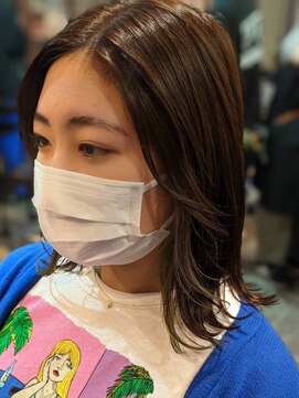 ナンバー イル デュッカ 札幌(N° il duca) チラ見せ可愛い♪イヤリングカラー/ポイントブリーチ