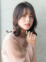 エースハバナ 渋谷(1 HAVANA)&nbsp;くびれヘア/韓国風ヘア/ミディアム/イルミナカラー