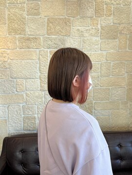 ヴァン カウンシル 川口店(VAN COUNCIL) 大人かわいい前下がりボブ× イヤリングカラー インナーカラー