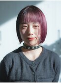くすみピンク/ミニボブ/ケアブリーチ【kuroda】