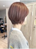 say.黒髪ボブルフネビージュ小顔ワンレン秋暖色カラーハイライト