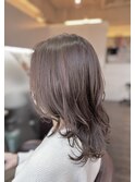 大人かわいいくびれセミロング外ハネウルフレイヤー30代40代50代