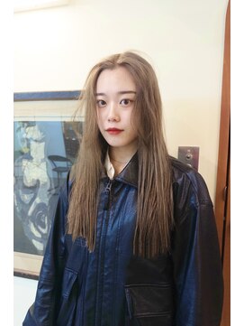 ベンジー オウン 代々木上原店(benji own) ミルクティーベージュ　ブリーチなしWカラー