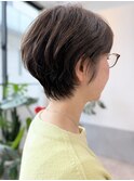 ひし形くびれ★美しいショートオリーブグレージュ40代50代60代