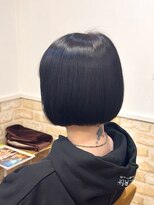カミケン 黒岩店　kamiken・&nbsp;小顔◎ぱつっと重ためミニボブ×地毛風カラー【カミケン黒岩店】