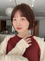 ガーデンヨコハマ(GARDEN YOKOHAMA) ボブ/チェリーブラウン/丸型/顔まわりカット