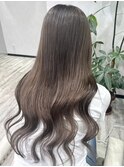韓国風レイヤーカットアディクシーカラーオリーブグレージュ堺東