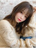 アンブレラカラー/こなれミディ/ウェーブパーマ/前髪/錦糸町