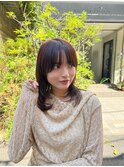 ハイレイヤー／ロング/20代/30代／顔周り/オリーブベージュ/