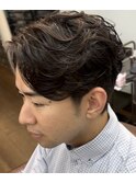かきあげセンターパート