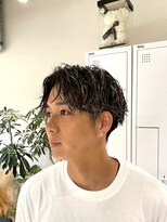 シエラ 堀江(CIERA.)&nbsp;スパイキーショートブルーブラックフェザーパーマサーフカール